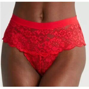 Free People-We Are HAH Spin Me Panty in Siren Red Small NWT